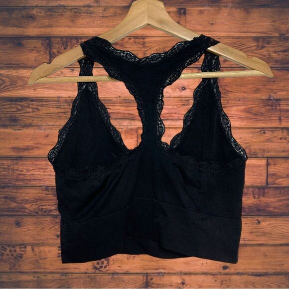 BP. Born Primitive Black Razor Back Lace Trim Sports Bra XL - Picture 3 of 8